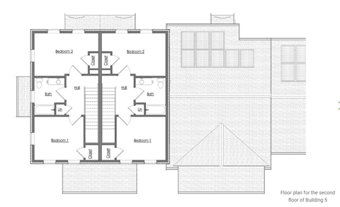a floor plan for the second floor of a house